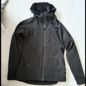 Softshell Jacket Winter Fall Women Size S Coat Black W Hood Pockets NEW